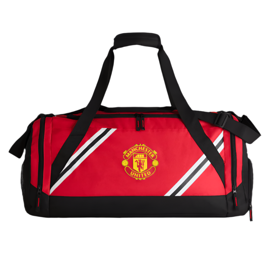 manchester united fc core stripe holdall / duffle bag
